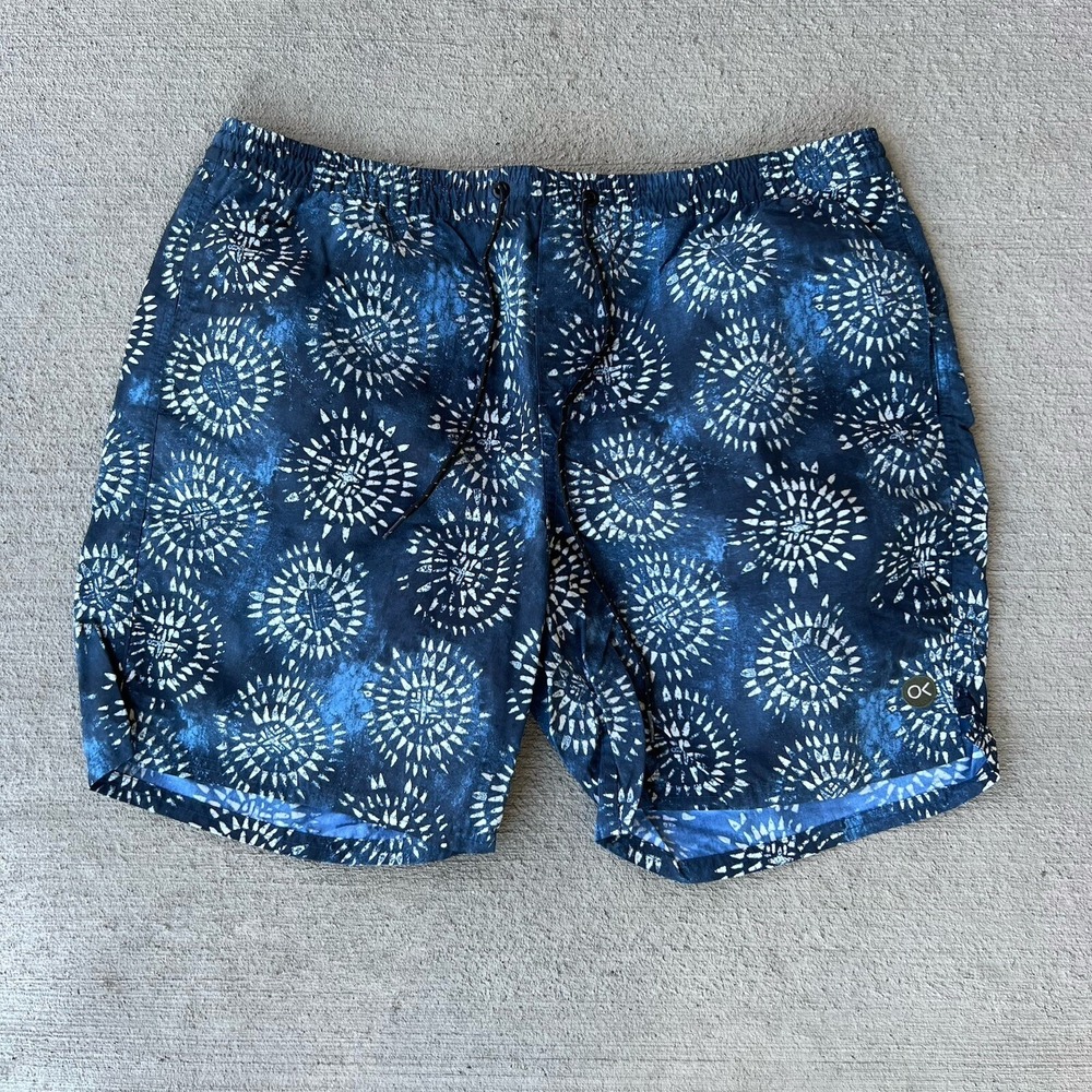 Outerknown‎ Board Shorts Mens Size L Blue Constellation Print 7" Swim Surf